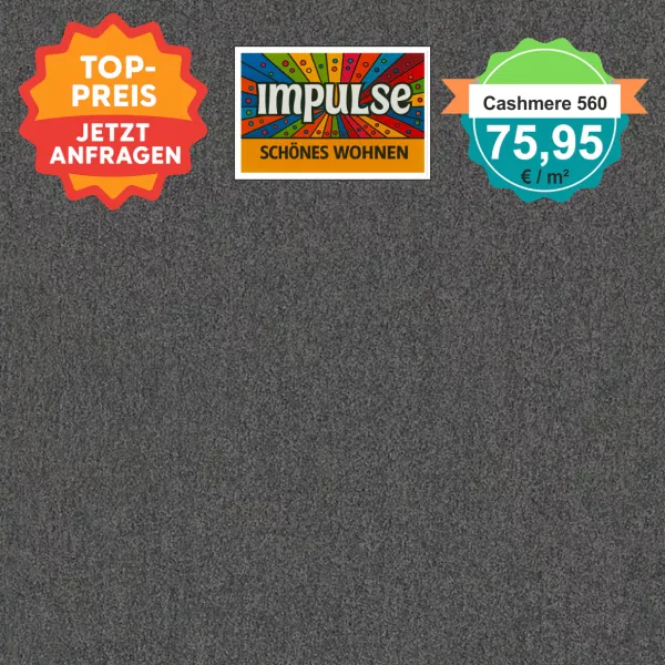 Girloon Cashmere 560 – strukturierter Velours-Teppichboden in 400 cm Breite